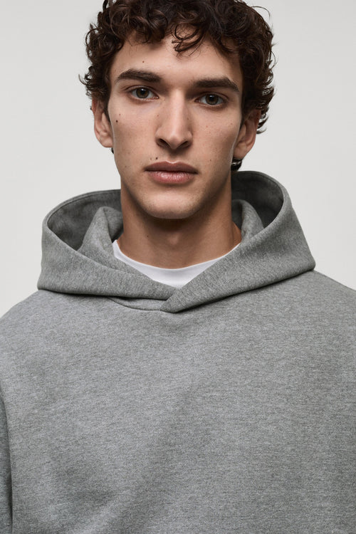 Sweat à capuche Gris - MANGO