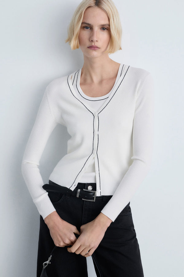 Cardigan Blanc - MANGO