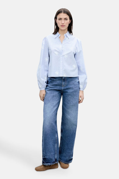 Chemise à manches longues - Bleu
