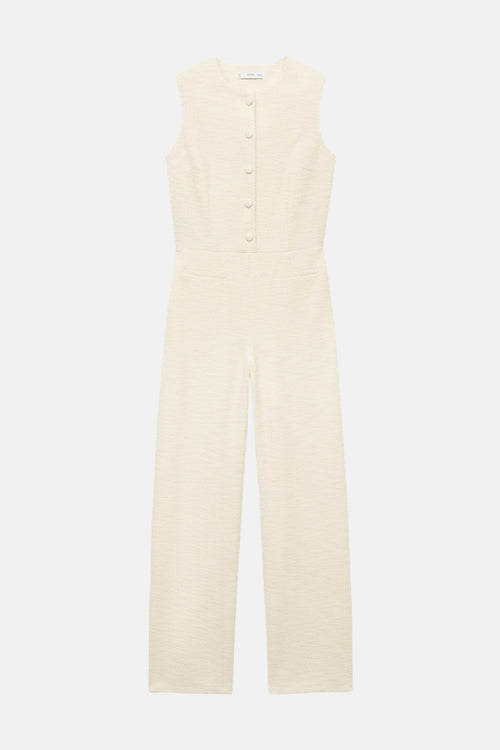 Jumpsuit Ecru - MANGO