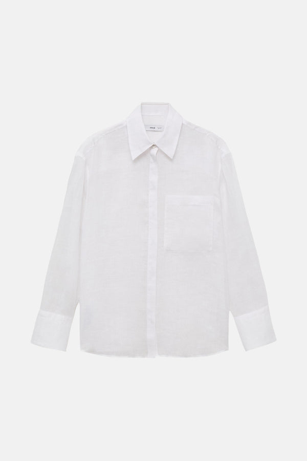Chemisier (manches longues) Blanc - MANGO