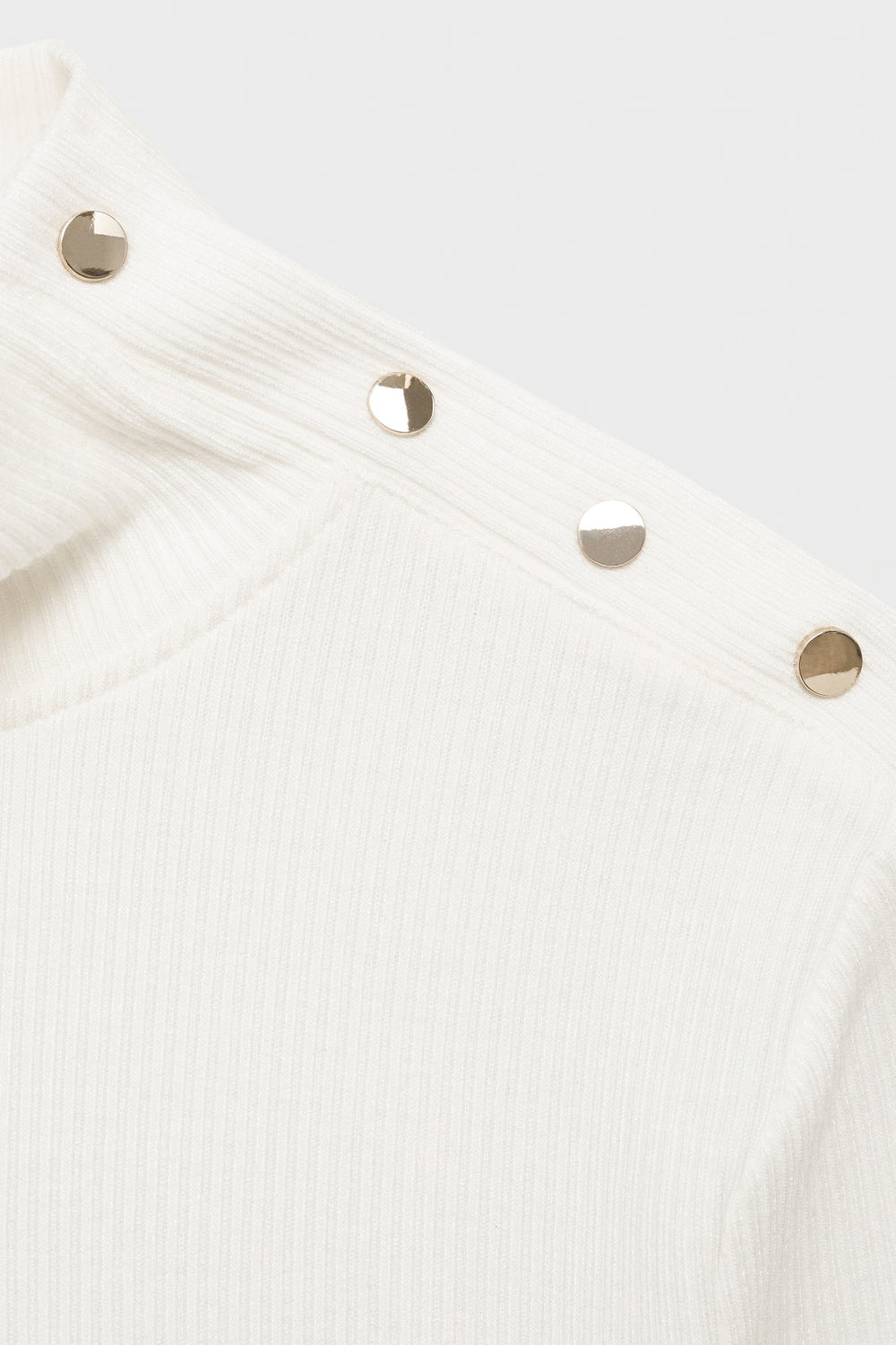 Top uni manches longues Blanc - MANGO