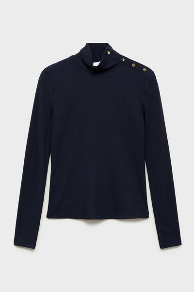 Top uni manches longues Bleu - MANGO