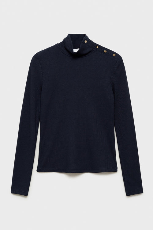 Top uni manches longues Bleu - MANGO
