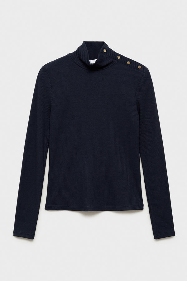 Top uni manches longues Bleu - MANGO