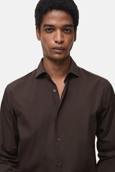 Hemd (lange mouwen) Bruin - MANGO