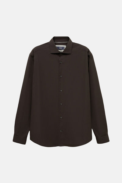 Hemd (lange mouwen) Bruin - MANGO