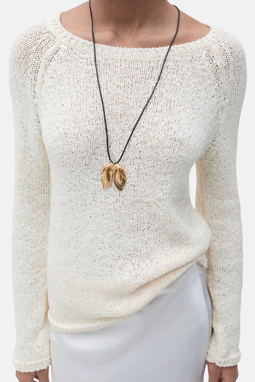 Pull col rond Écru - MANGO