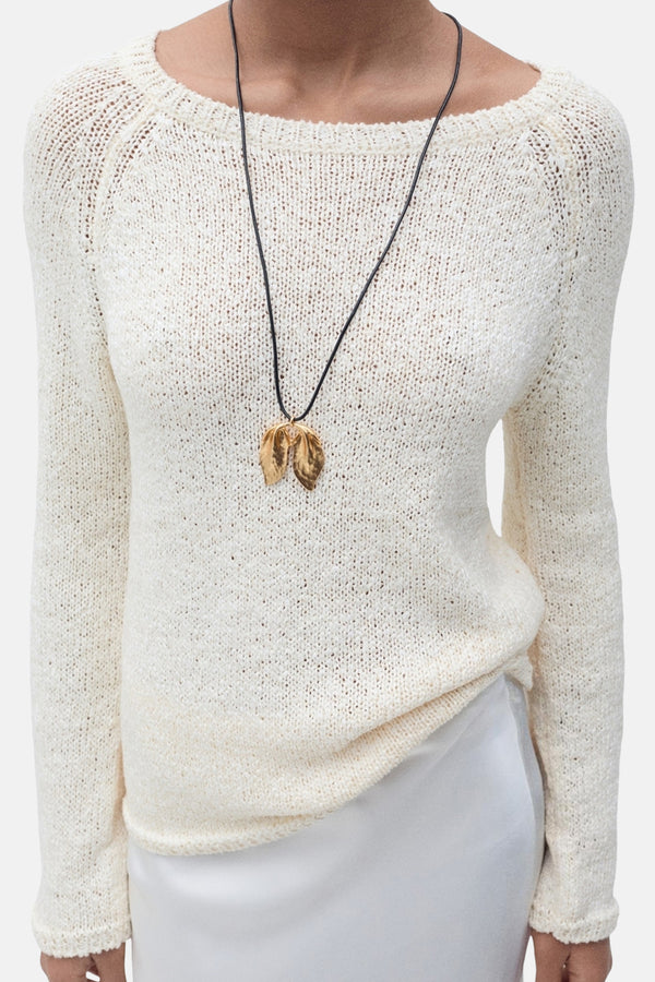 Pull col rond Écru - MANGO