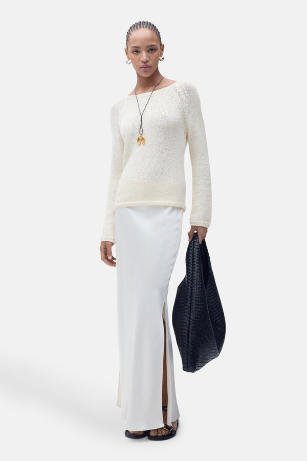 Pull col rond Écru - MANGO