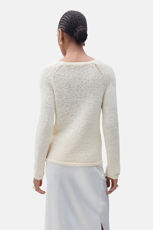Pull col rond Écru - MANGO