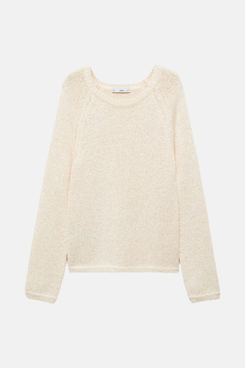 Pull col rond Écru - MANGO