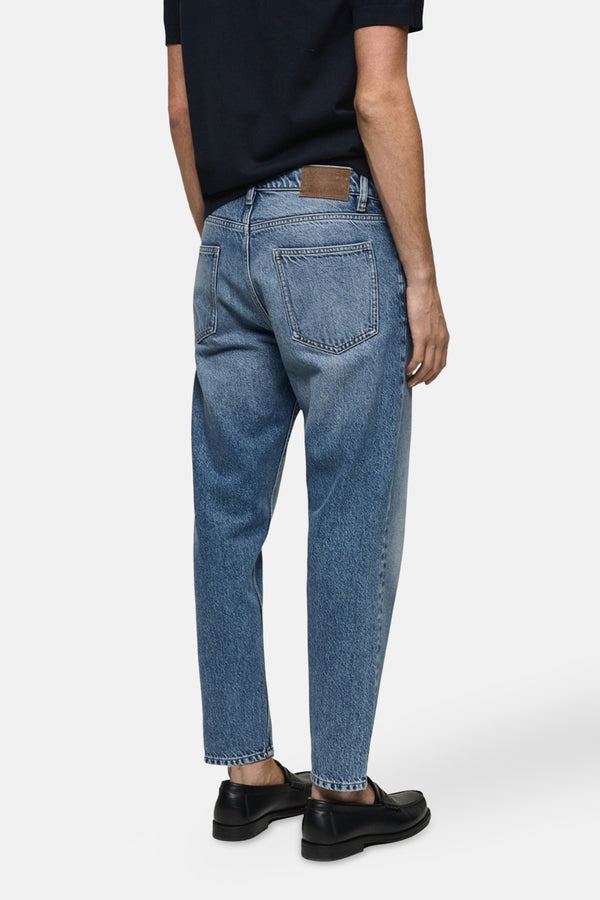 Jean tapered MID BLUE DENIM - MANGO