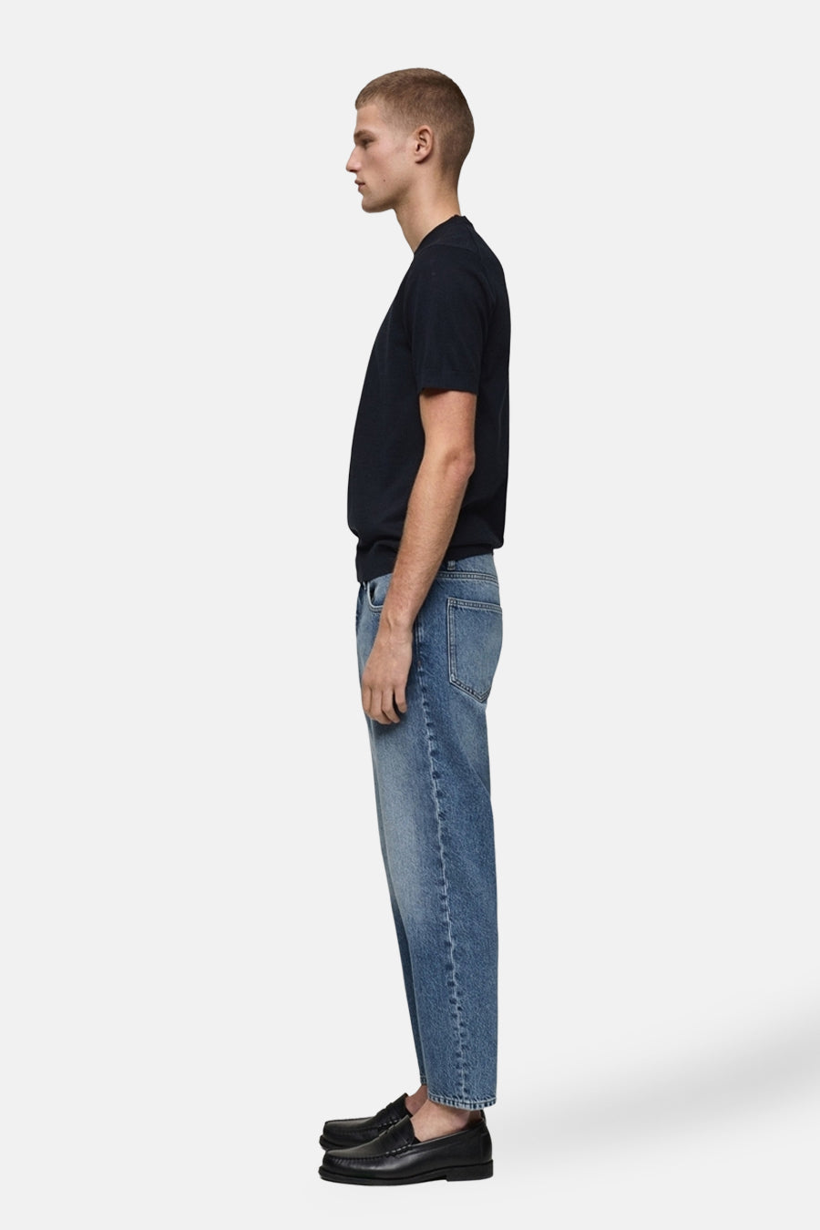 Jean tapered MID BLUE DENIM - MANGO