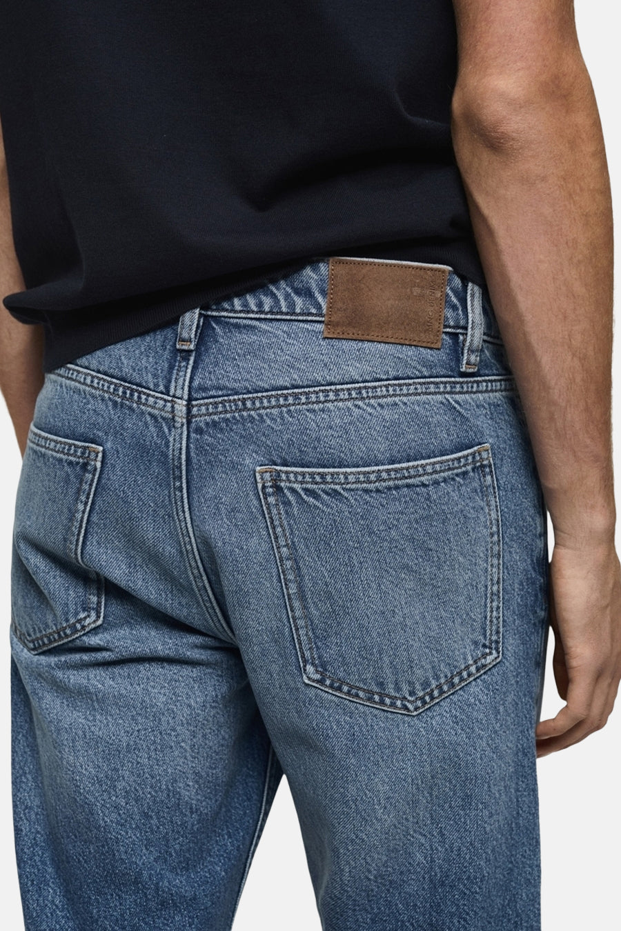 Jean tapered MID BLUE DENIM - MANGO