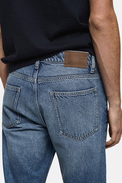 Jean tapered MID BLUE DENIM - MANGO
