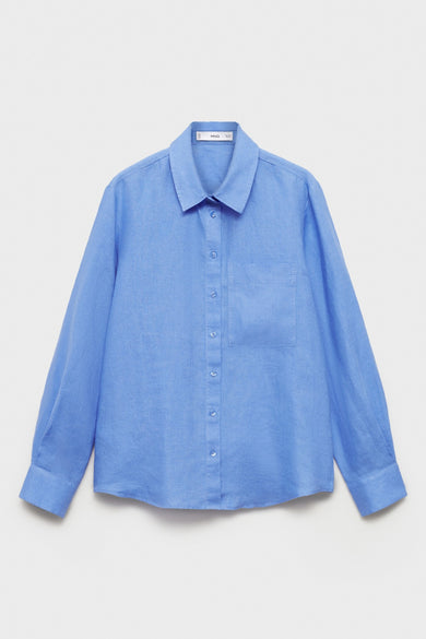 Chemisier (manches longues) Bleu - MANGO