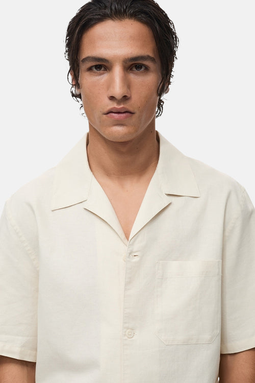 Chemise (manches courtes) Écru - MANGO