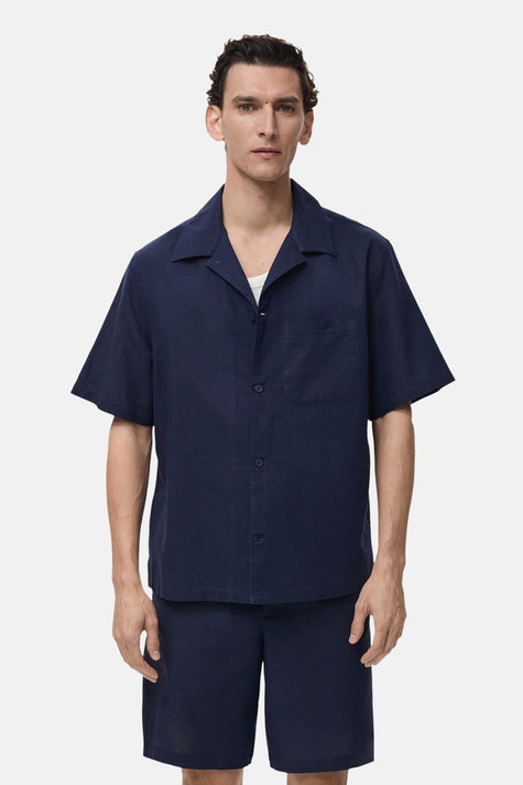 Chemise (manches courtes) Bleu - MANGO