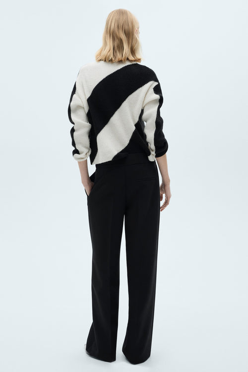 Pull col rond Noir - MANGO