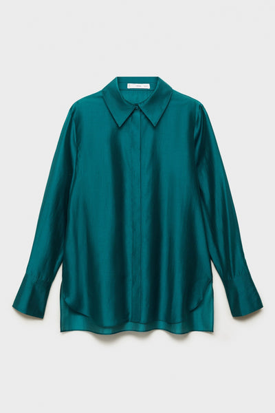 Chemisier (manches longues) Turquoise - MANGO