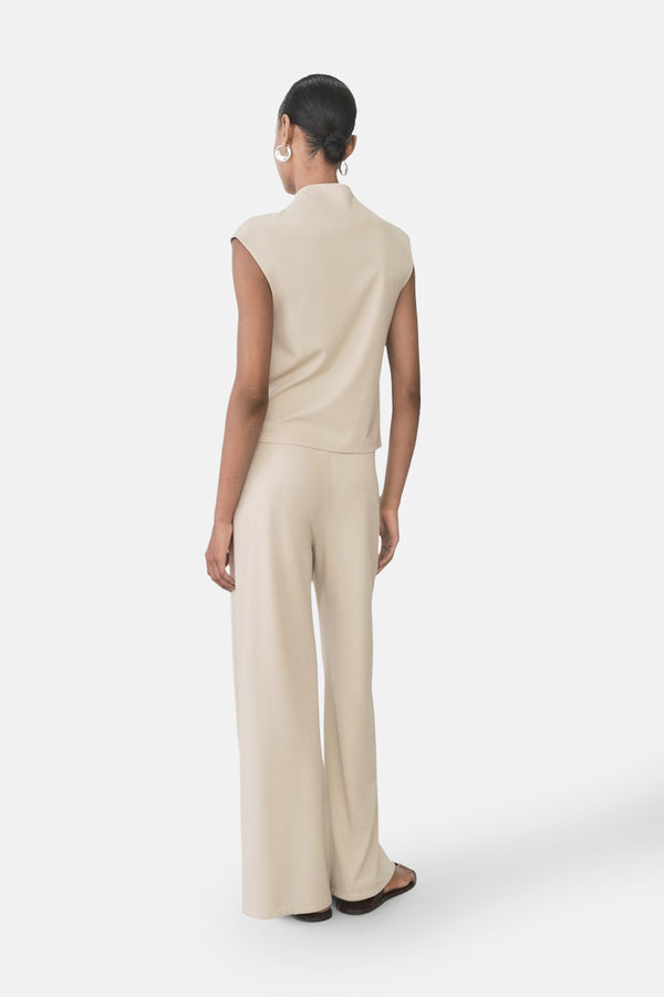 Pantalon Beige - MANGO