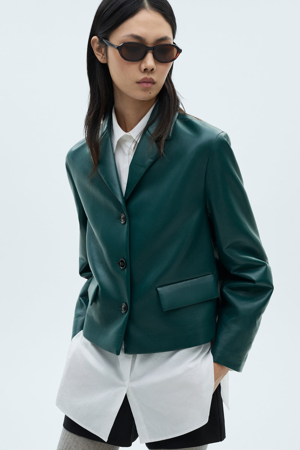 Veste courte Bleu - MANGO