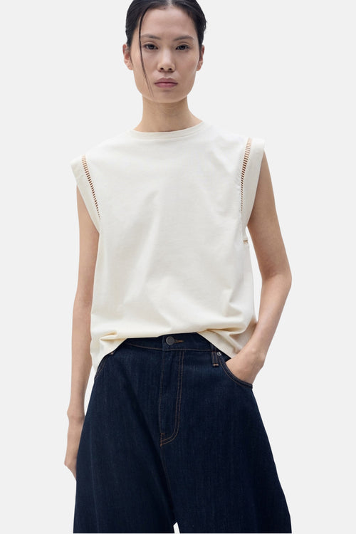 Top (zonder mouwen) Beige - MANGO