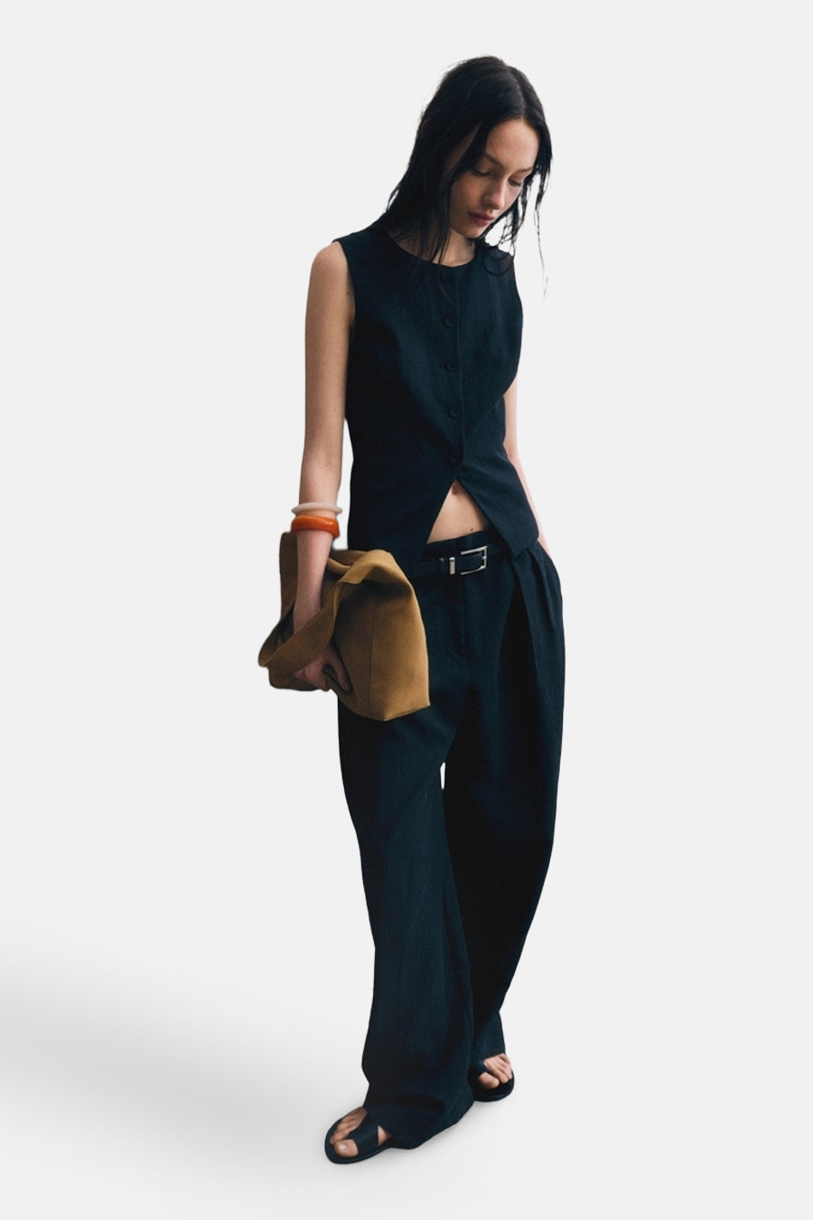 Veste longue Noir - MANGO