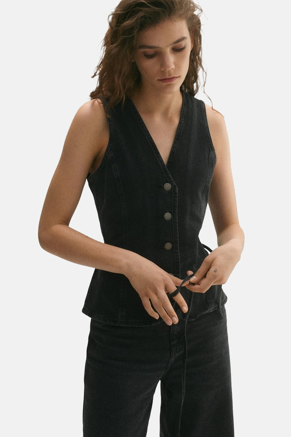 Blazer BLACK DENIM - MANGO