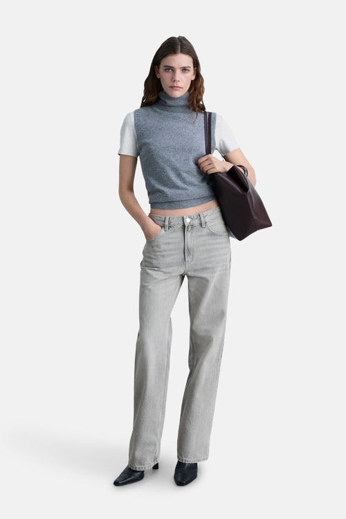 Jean droit MID GREY DENIM - MANGO