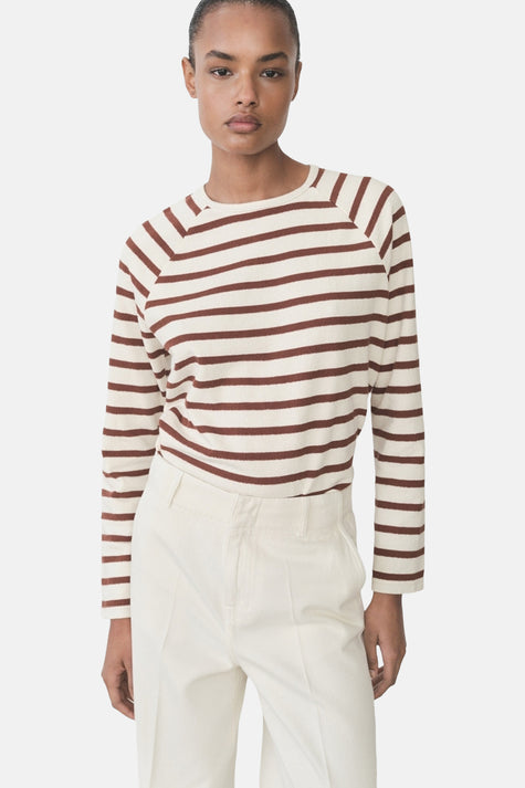 Sweater met ronde hals Oranje - MANGO