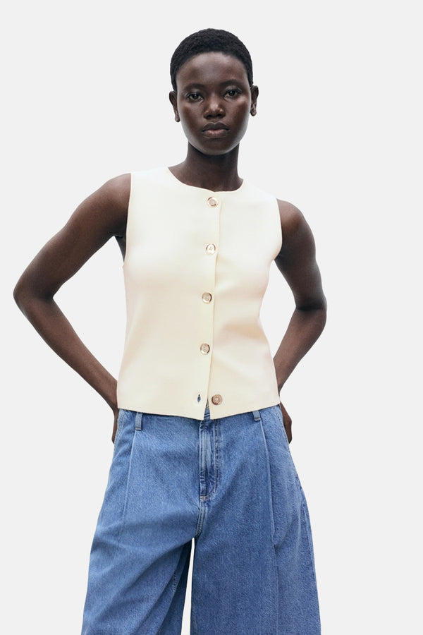 Gilet Écru - MANGO
