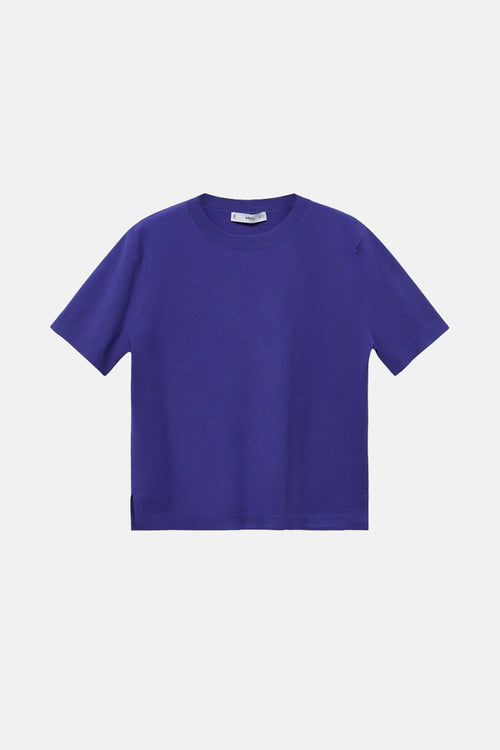 Pull col rond Bleu - MANGO