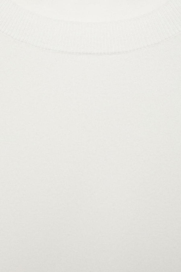 Pull col rond Blanc - MANGO