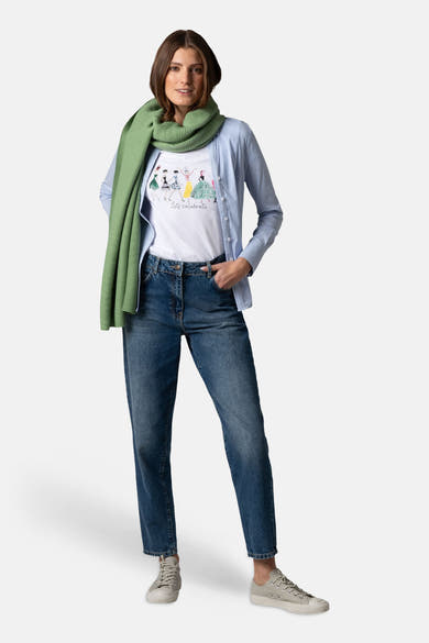 Blouse met lange mouwen - Blauw