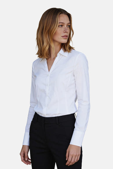 Chemise &agrave; manches longues - blanc