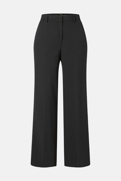 Pantalon de costume noir de More & More, coupe droite et texture discrète sur fond uni.