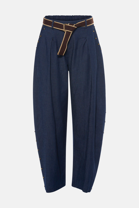 Chino dark blue denim - Terra di Siena