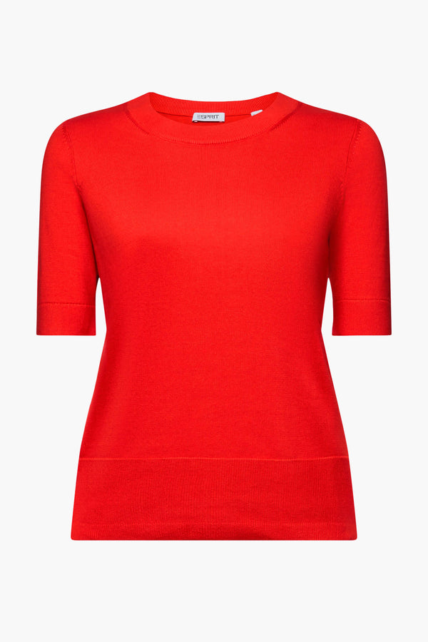 Pull col rond Rouge - Esprit