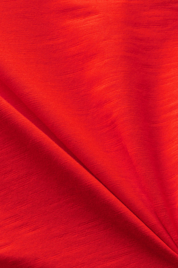 Top uni manches courtes Rouge - Esprit