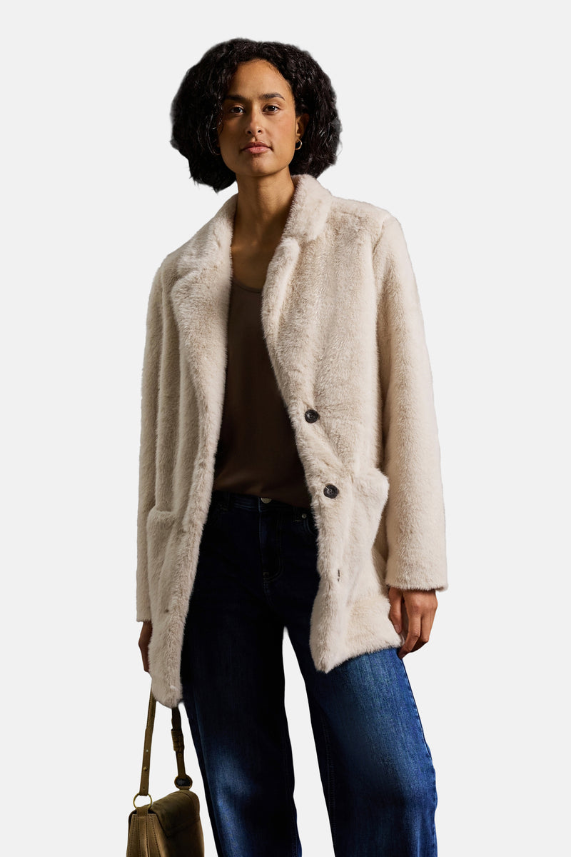 Lange jas ecru - STREET ONE