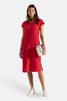 Kleedje met korte mouwen - rood