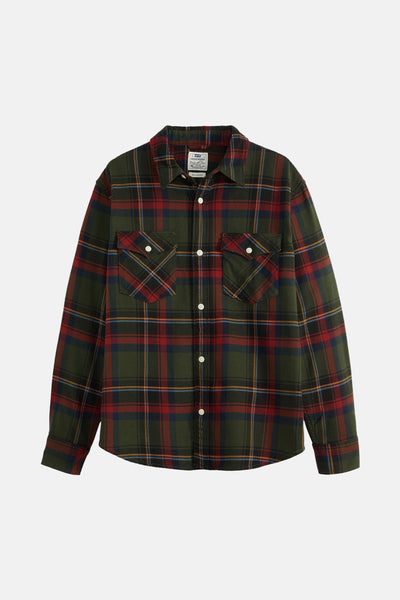Multikleurig overhemd met lange mouwen van Levi's, geruit met twee borstzakken met knoopsluiting.