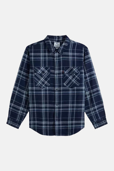 Chemise à manches longues bleu marine à carreaux blancs Levi's®