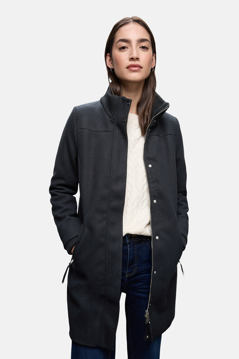 Lange jas blauw - STREET ONE