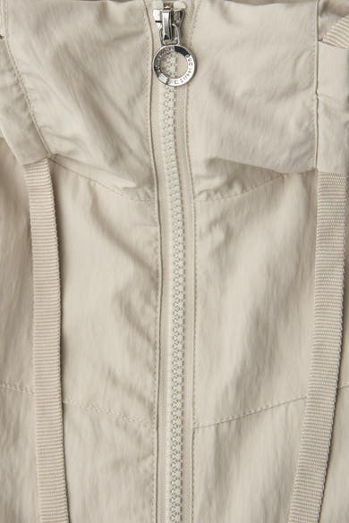 Veste courte beige de Street One avec fermeture éclair centrale et détails de sangle.