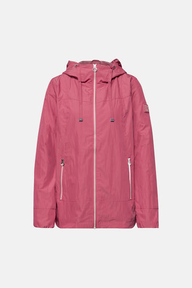 Veste courte rose de STREET ONE avec capuche et fermeture éclair complète.