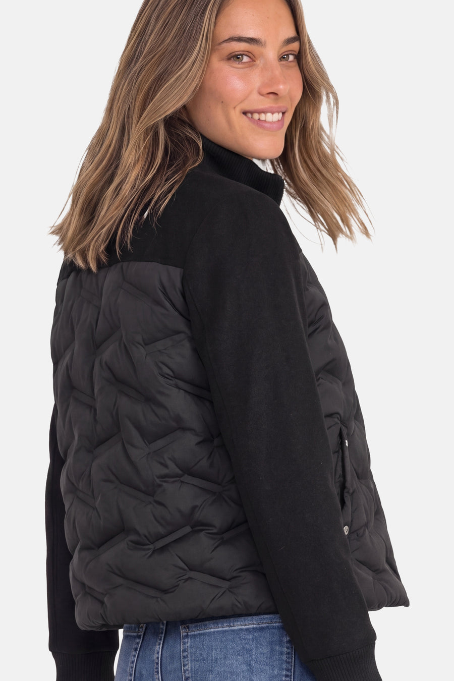 Dames tops jas gewatteerd noir - STREET ONE
