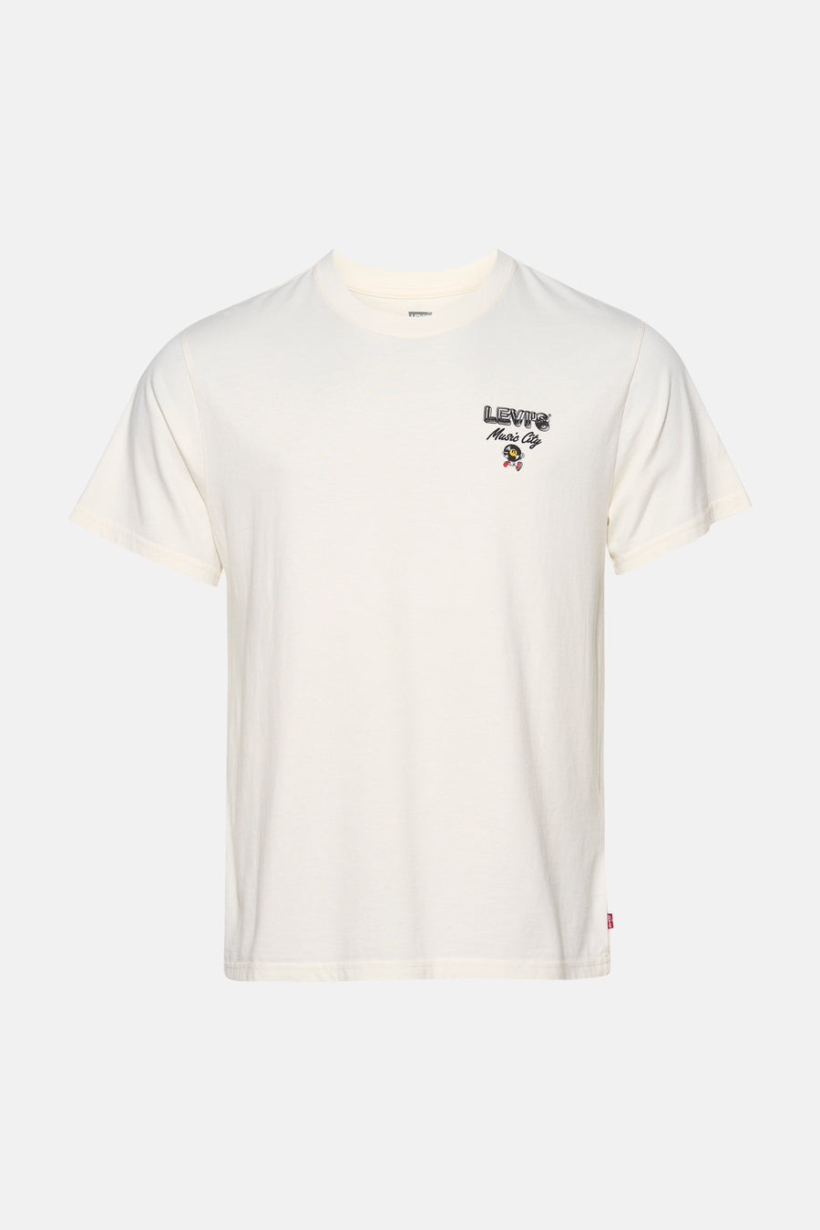 T-shirt blanc à manches courtes Levi's® avec logo et motif Music City sur la poitrine